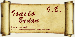 Isailo Brdan vizit kartica